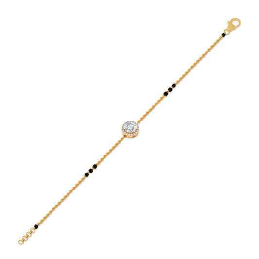 Solitaire Accent Diamond Mangalsutra Bracelet