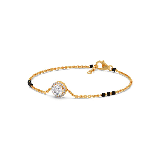 Solitaire Accent Diamond Mangalsutra Bracelet