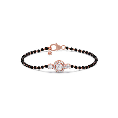 Classic Solitaire Diamond Mangalsutra Bracelet