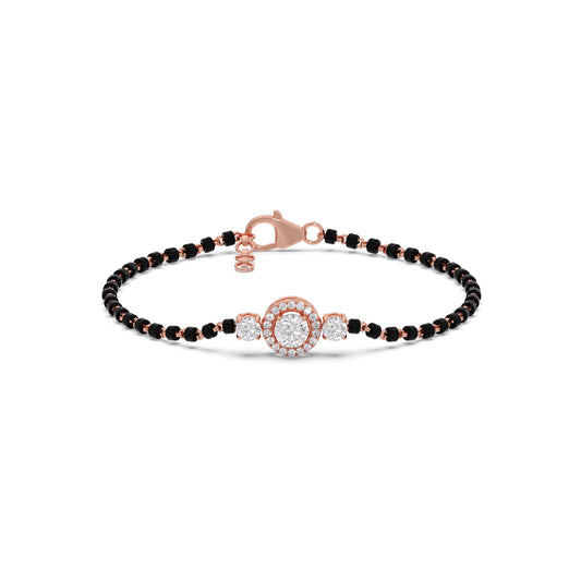 Classic Solitaire Diamond Mangalsutra Bracelet