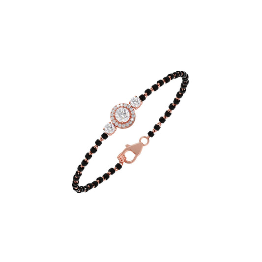 Classic Solitaire Diamond Mangalsutra Bracelet