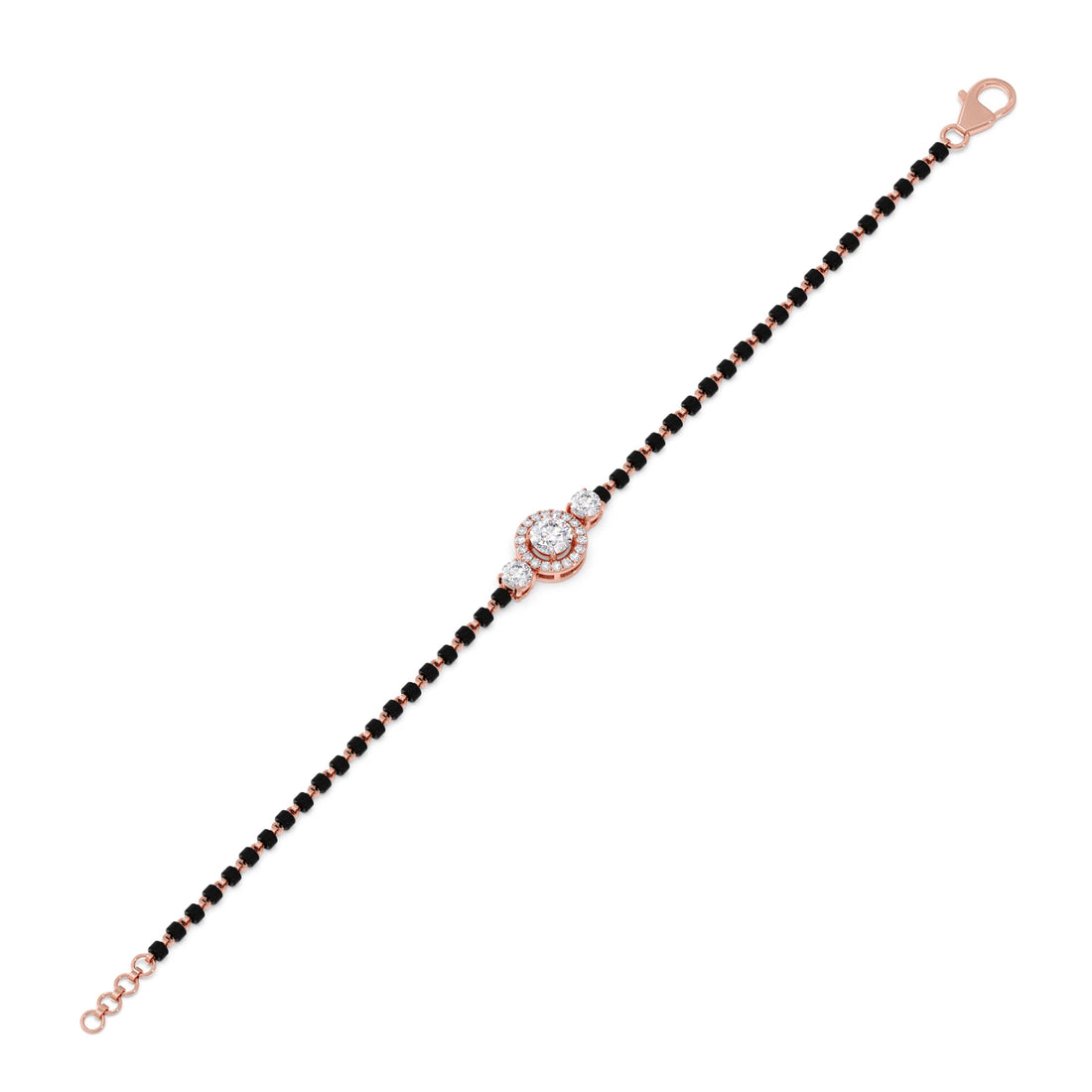 Classic Solitaire Diamond Mangalsutra Bracelet