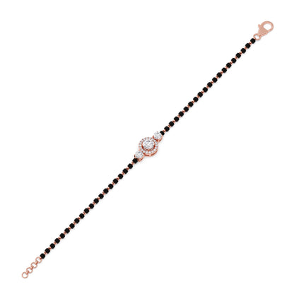 Classic Solitaire Diamond Mangalsutra Bracelet
