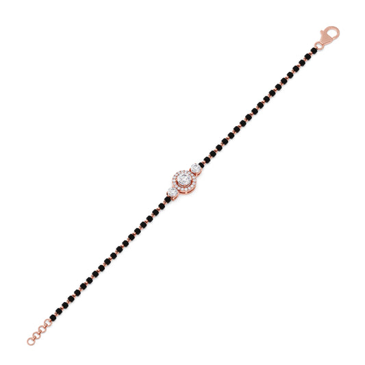 Classic Solitaire Diamond Mangalsutra Bracelet