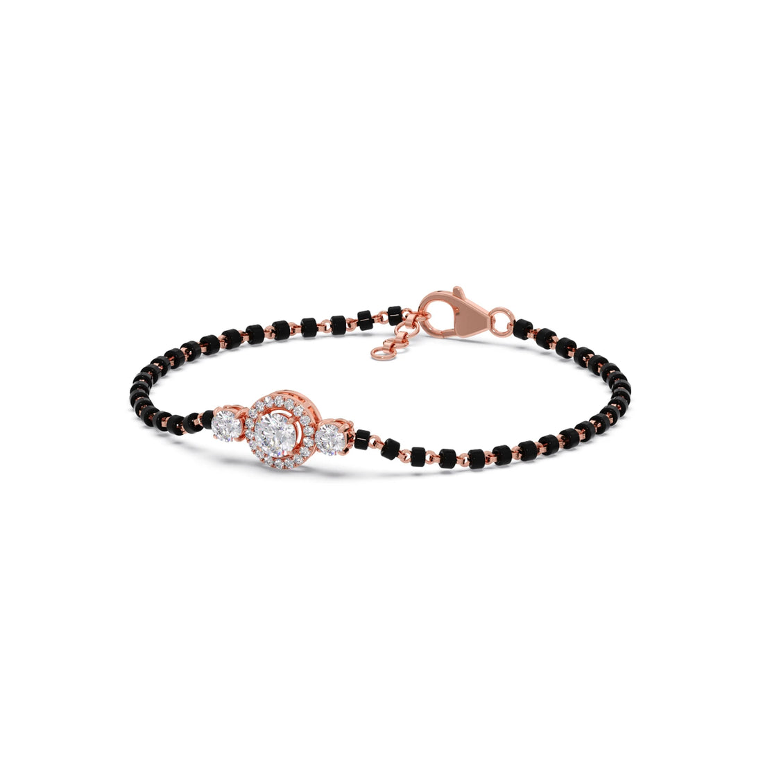 Classic Solitaire Diamond Mangalsutra Bracelet