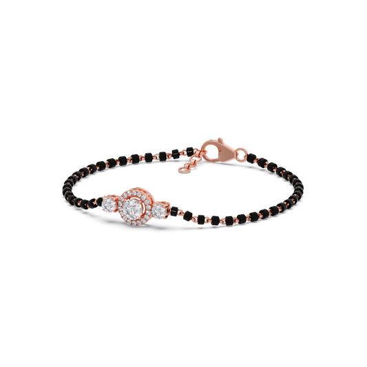 Classic Solitaire Diamond Mangalsutra Bracelet