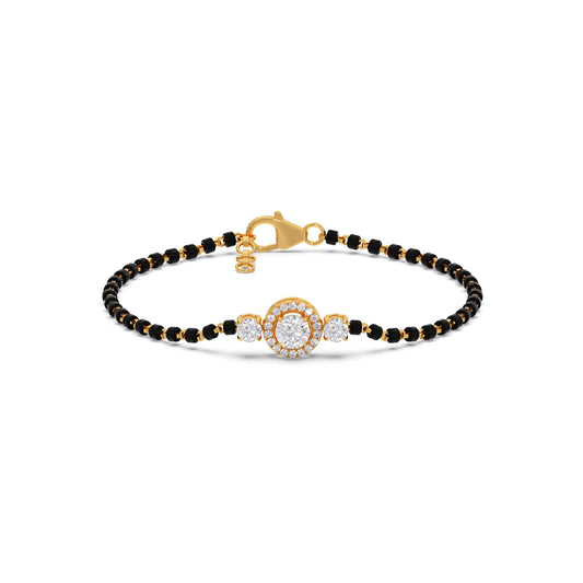Classic Solitaire Diamond Mangalsutra Bracelet