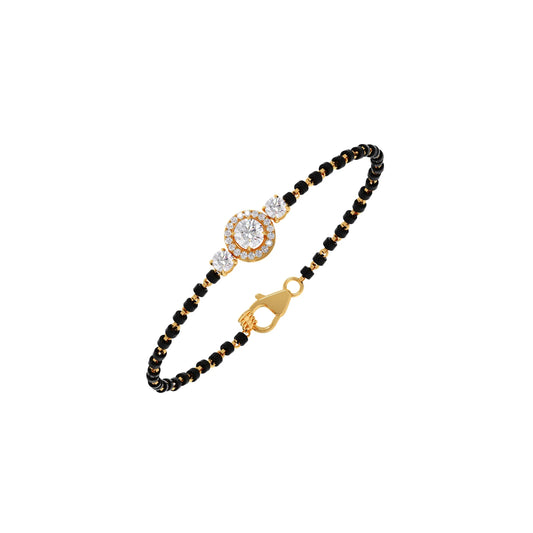 Classic Solitaire Diamond Mangalsutra Bracelet