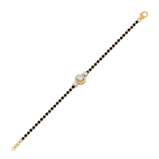 Classic Solitaire Diamond Mangalsutra Bracelet