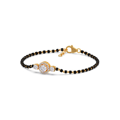 Classic Solitaire Diamond Mangalsutra Bracelet