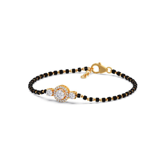 Classic Solitaire Diamond Mangalsutra Bracelet