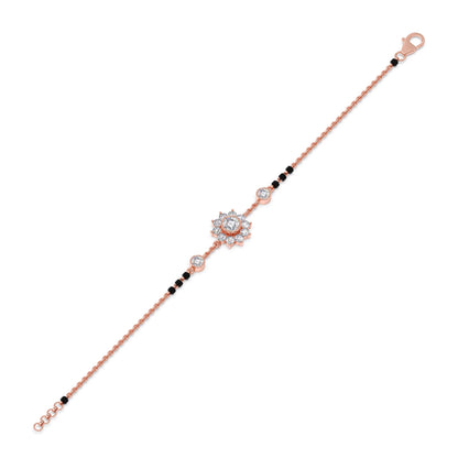Floral Diamond Mangalsutra Bracelet