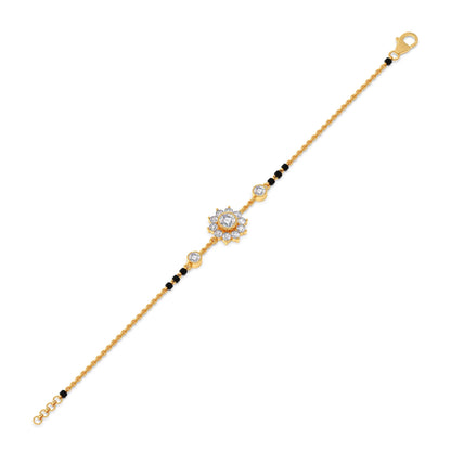 Floral Diamond Mangalsutra Bracelet