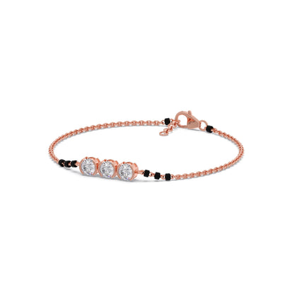 Trinity Diamond Mangalsutra Bracelet