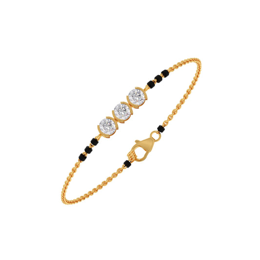 Trinity Diamond Mangalsutra Bracelet