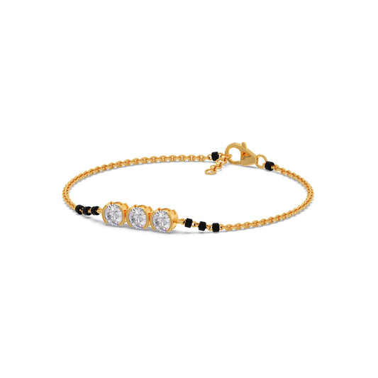 Trinity Diamond Mangalsutra Bracelet