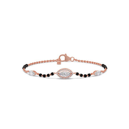 Marquise and Round Diamond Mangalsutra Bracelet