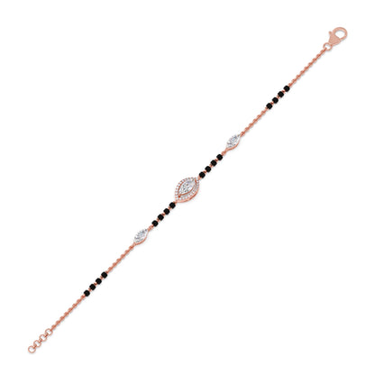 Marquise and Round Diamond Mangalsutra Bracelet