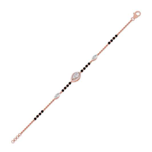 Marquise and Round Diamond Mangalsutra Bracelet