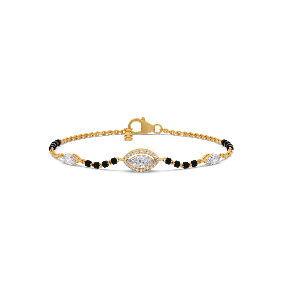 Marquise and Round Diamond Mangalsutra Bracelet