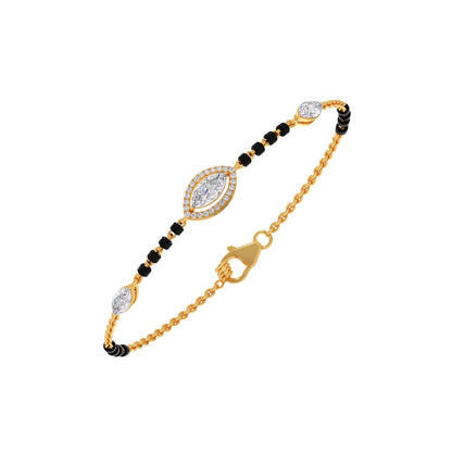 Marquise and Round Diamond Mangalsutra Bracelet
