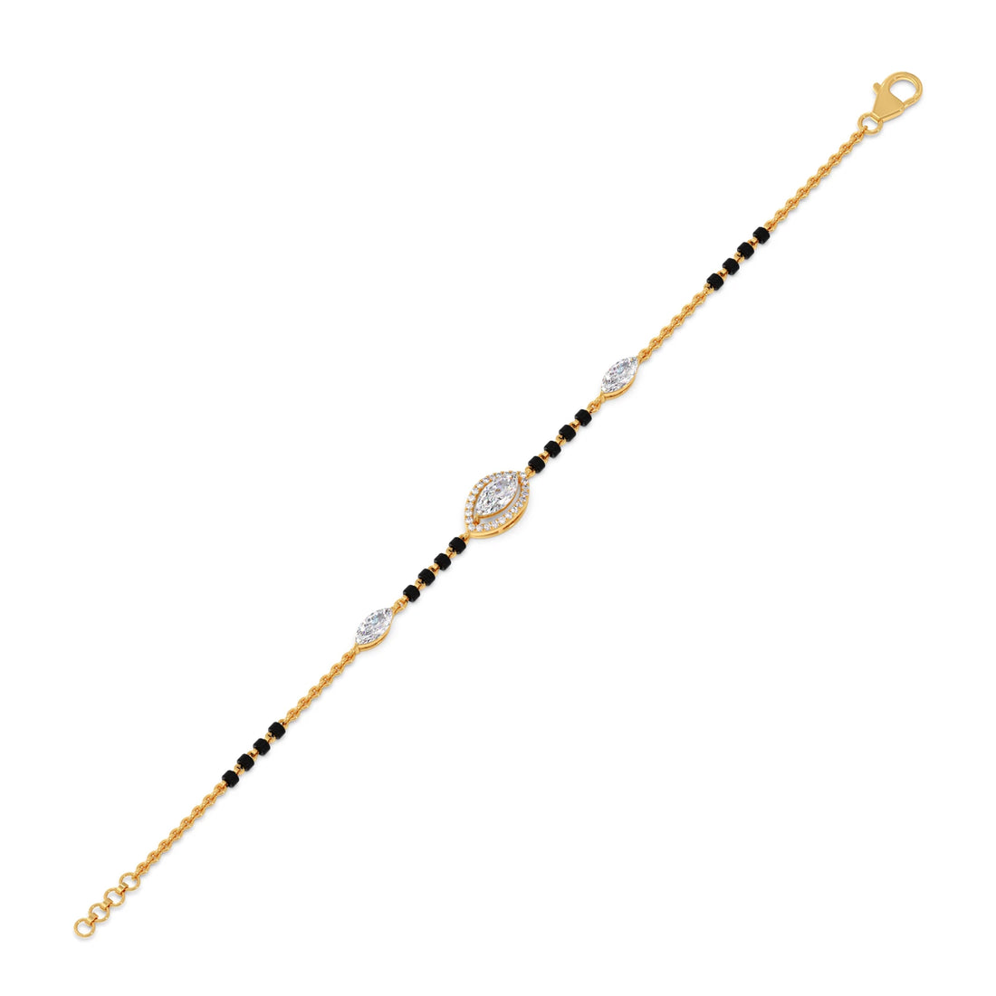 Marquise and Round Diamond Mangalsutra Bracelet