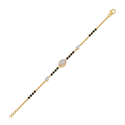 Marquise and Round Diamond Mangalsutra Bracelet