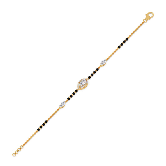 Marquise and Round Diamond Mangalsutra Bracelet