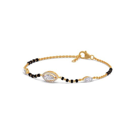 Marquise and Round Diamond Mangalsutra Bracelet