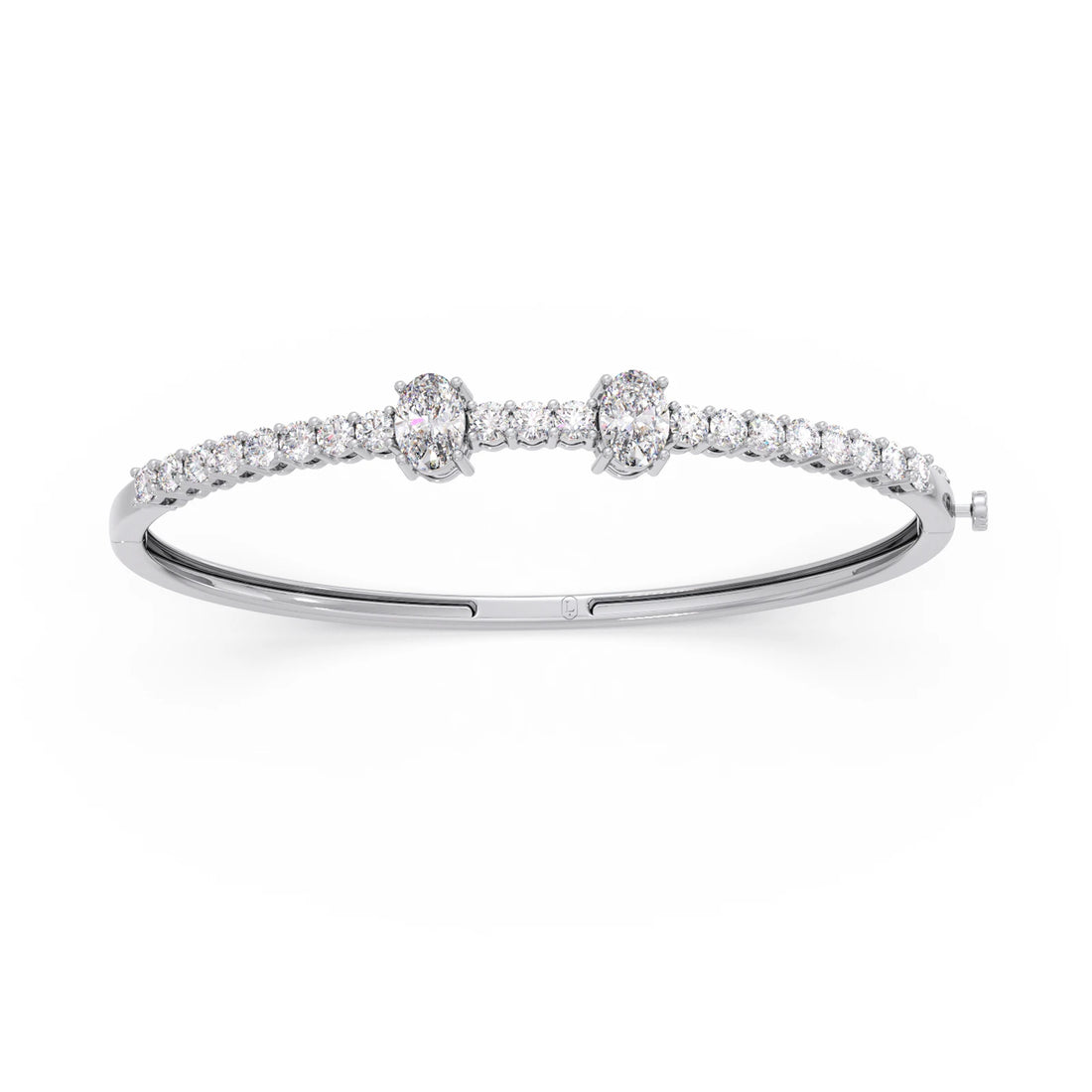 Oval Center with Round Accent Diamond Bracelet