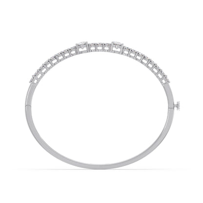 Oval Center with Round Accent Diamond Bracelet