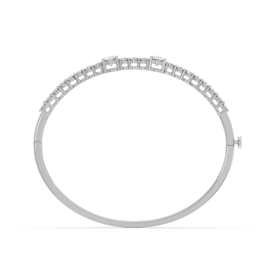 Oval Center with Round Accent Diamond Bracelet