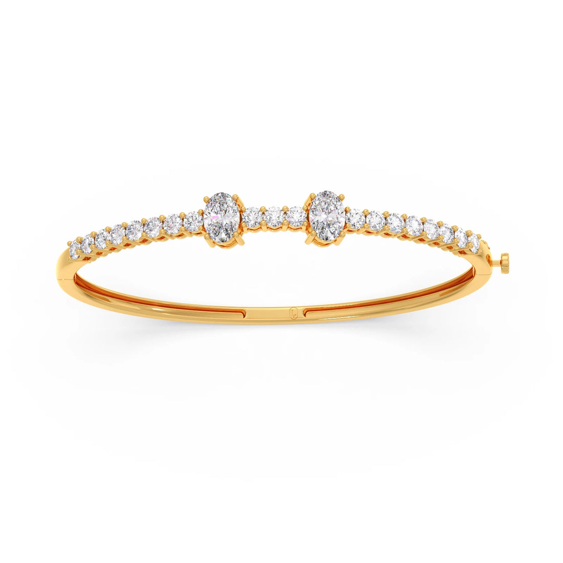 Oval Center with Round Accent Diamond Bracelet