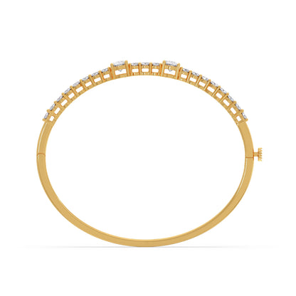 Oval Center with Round Accent Diamond Bracelet