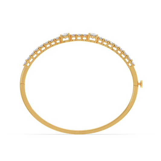 Oval Center with Round Accent Diamond Bracelet