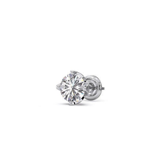 6 Ct Four-Prong Round Solitaire Earrings