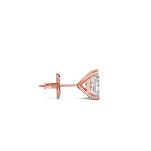 3.00 ct Elegant Princess Cut Diamond Stud Earrings