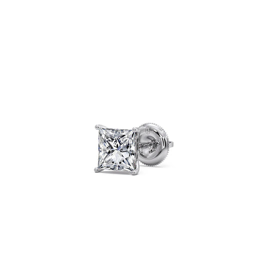 3.00 ct Elegant Princess Cut Diamond Stud Earrings