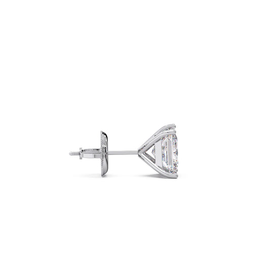 3.00 ct Elegant Princess Cut Diamond Stud Earrings