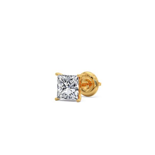 3.00 ct Elegant Princess Cut Diamond Stud Earrings