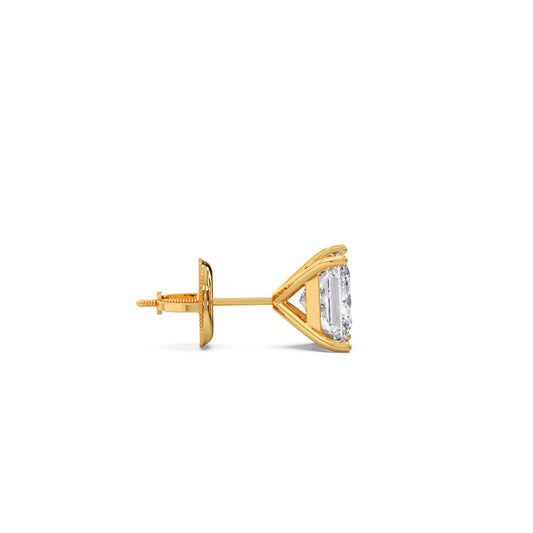 3.00 ct Elegant Princess Cut Diamond Stud Earrings