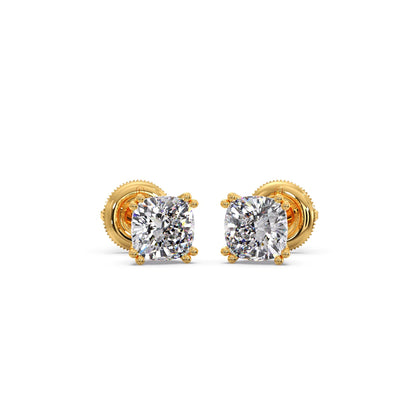Cushion Cut Diamond Stud Earrings