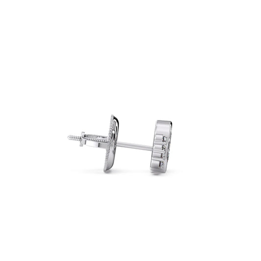 Marquise Cut Diamond Cluster Stud Earrings