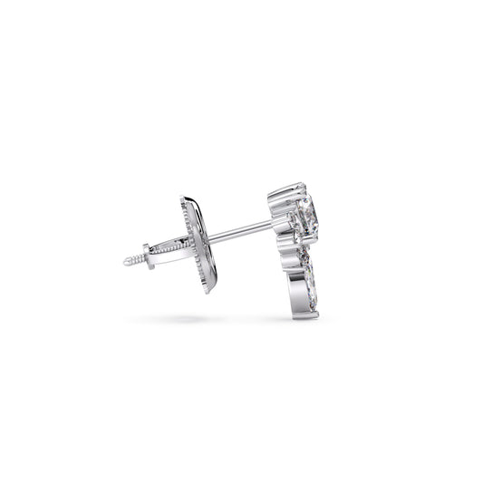 Floral Cluster Stud Earrings