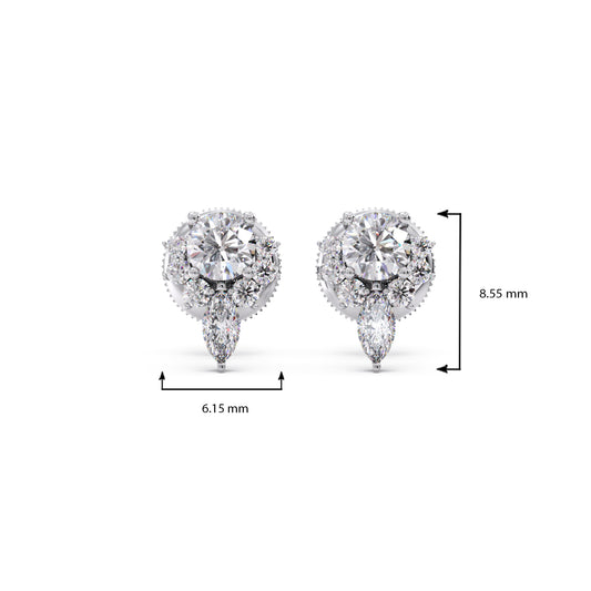 Floral Cluster Stud Earrings