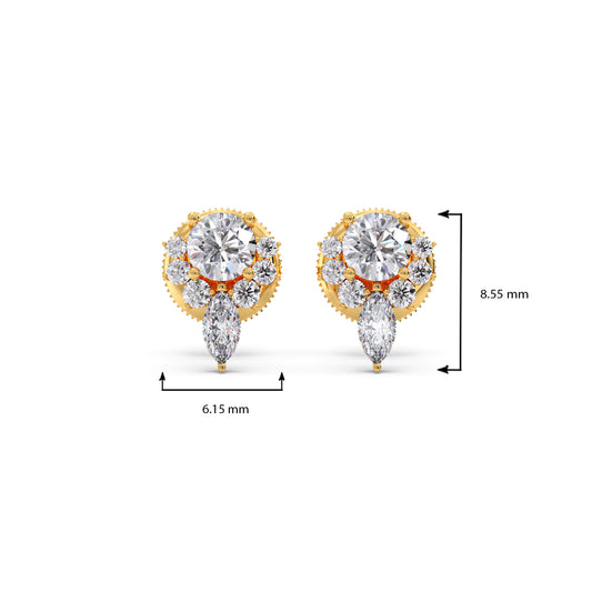 Floral Cluster Stud Earrings