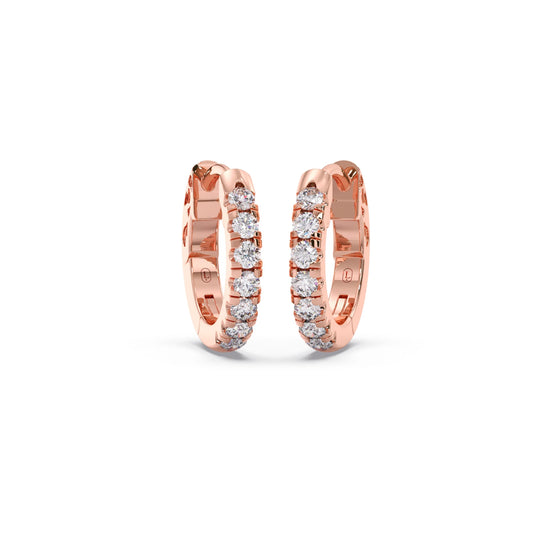 Diamond Huggie Hoop Earrings