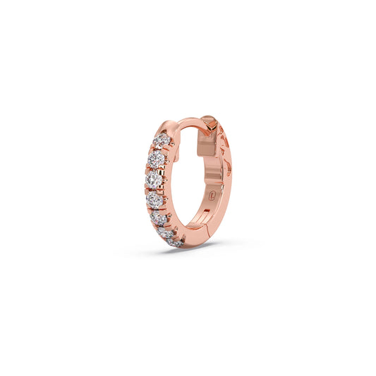 Diamond Huggie Hoop Earrings