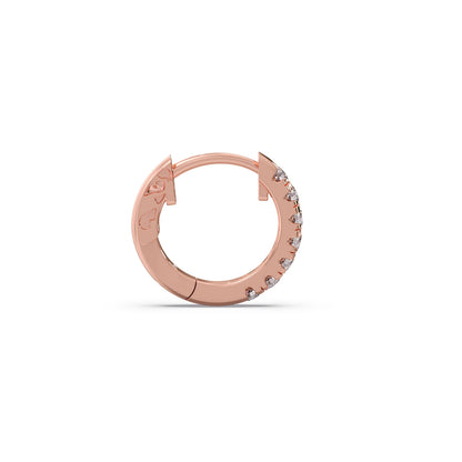Diamond Huggie Hoop Earrings