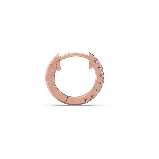Diamond Huggie Hoop Earrings